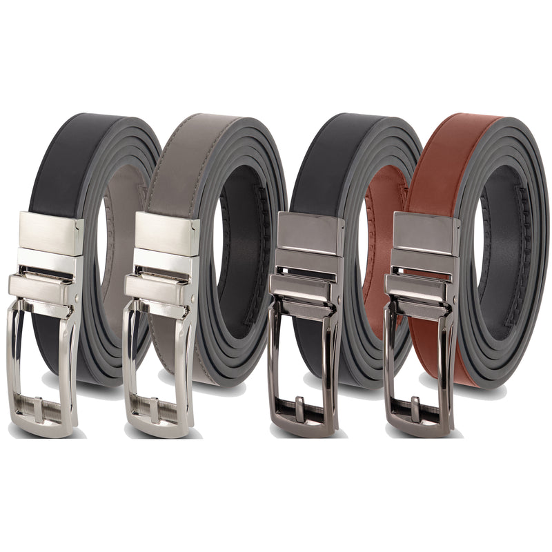 Patented Reversible Ratchet Belt - 2 colors - (2 Pack!)