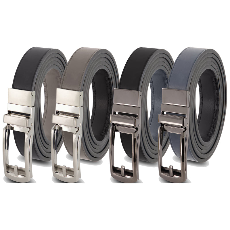 Patented Reversible Ratchet Belt - 2 colors - (2 Pack!)
