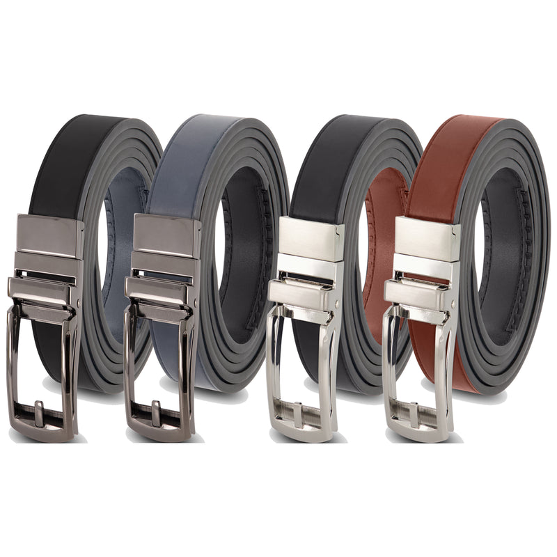 Patented Reversible Ratchet Belt 2 colors 2 Pack Mark Fred