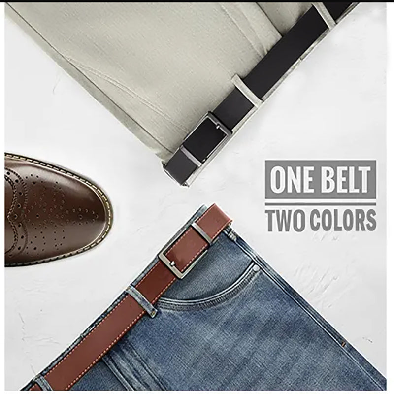 Patented Reversible Ratchet Belt - 2 colors - (2 Pack!)